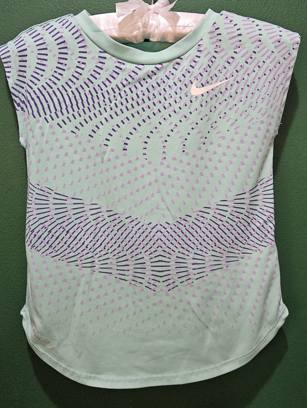 Nike Mint Green Tank with Purple Graphic